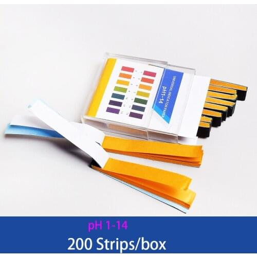 200 Strips/box Laboratory pH Test Paper Universal Acid and Alkaline pH Test Strips Human pH Soil Amniotic Fluid Urine Fish Tank
