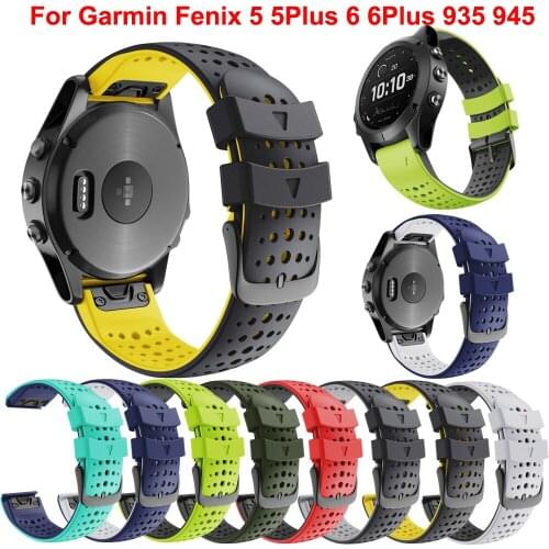 22mm Silicone Watchband Strap for Garmin Fenix 5 5 plus 6 6Pro wristband Release Quick easy Fit for Forerunner 935 945 bracelet