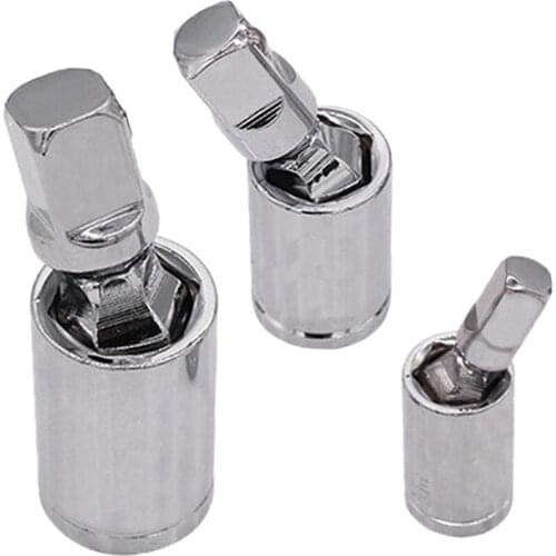 3PCS Set Swivel Impact Adapter Universal Joint Driver Socket, Hardened Chrome-vanadium steel construction for superior strength