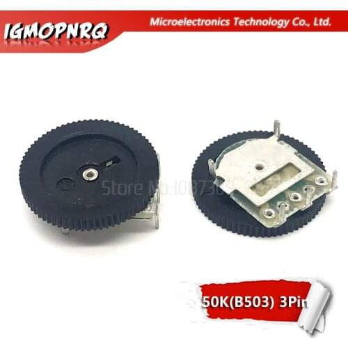 5pcs Double Gear tuning potentiometer B503 50K 3pin 16*2mm Dial Potentiometer