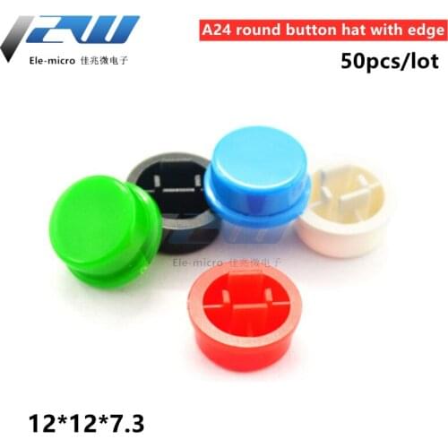 50pcs/lot Round key cap 12*12*7.3 key cap key switch cap matching 12x12x7.3