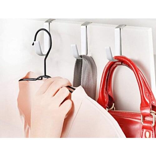 Hot over Door Hooks for Hanging Clothes 6 Packs Hanger Soft Rubber Surface Prevent Scratches Door Hook for Bathroom