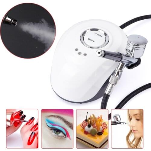 Dual Action 0.4mm Nozzle Airbrush Kit With Compressor Nano Facial Mister Portable Face Mist Handy Sprayer Humidifier Face Steam