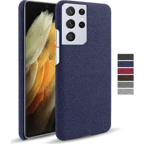 For Samsung S21 Plus S20 FE Note 20 Ultra Funda Luxury Cloth Texture Fitted Case For Galaxy A50 A30 A21S A32 A52 A12 A72 Cover