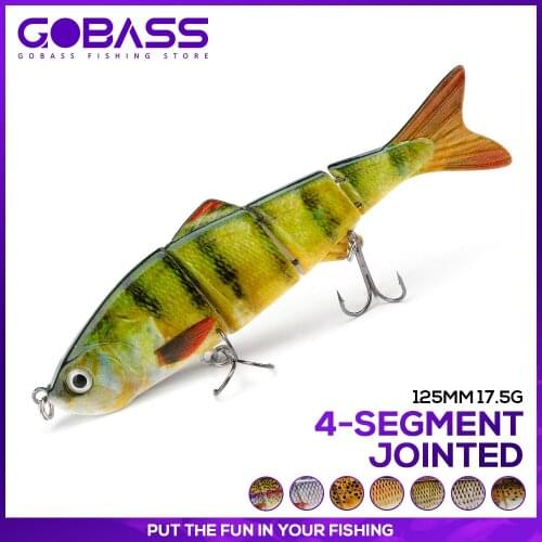 GOBASS 125mm 17.5g Sinking Wobblers Fishing Lures Multi Jointed Swimbait Hard Bait Fishing Tackle For Bass Crankbait Pike Lure