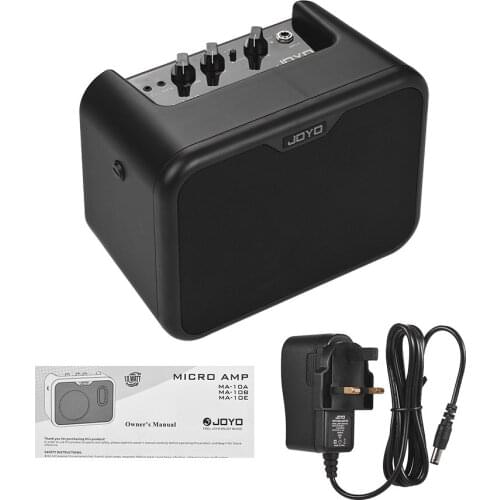 JOYO MA-10E Mini Portable Electric Guitar Amplifier Speaker 10Watt Amp OD/Clean Dual Channels with Power Adapter