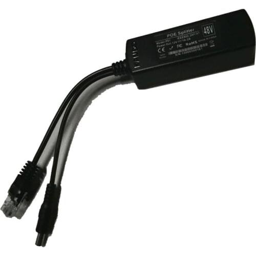 48v-12v poe 15.5W POE Adapter Cable POE Splitter Power Supply Module 12 v Separator Combiner Black Color 12V power cable