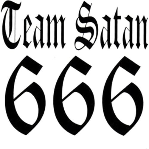 Aliauto Creative Car Sticker 3D Team Satan 666 Automobiles Motorcycles Accessories Vinyl Decal for Hyundai Accent VW T5,10cm*9cm