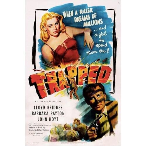 Trapped Beauty Classic Movie Film Noir Retro Vintage Poster Canvas Painting DIY Wall Paper Home Decor Gift