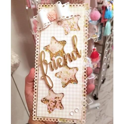 KSCRAFT Star Border Slimline Dies Metal Cutting Dies Stencils for DIY Scrapbooking Decorative Embossing DIY Paper Cards