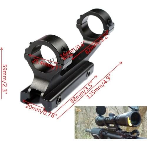 MIZUGIWA Tactical Heavy Duty Cantilever Scope Mount 25.4mm Dual Rings 20mm Picatinny Rail Weaver Adapter Rifle Hunting Caza