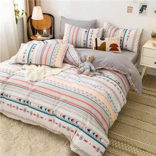 Fashion Bedding Set Contains Sheet Duvet Cover Pillowcase Modest Country Plant Animals Family Use Full Twin Queen Bed Set 2021