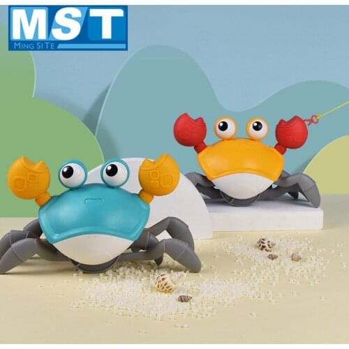 Cartoon Bath Toys Bathing Water Toys 0-12 Months Clockwork Dabbling Crab Cable Baby Shower Games For Kids Learn To Walk Crabs