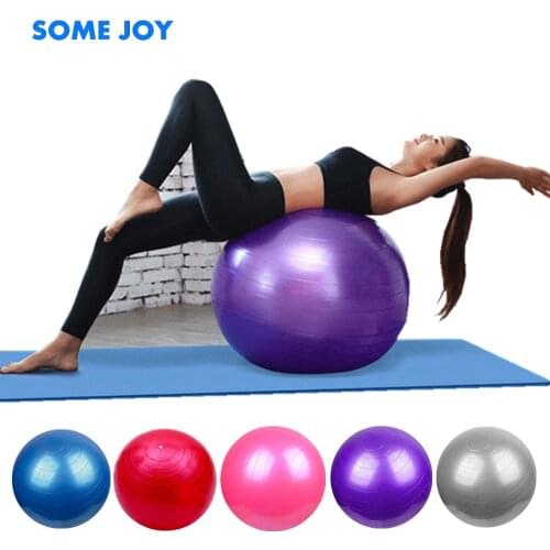 Yoga Ball 65 75 CM Pilates Equipment Pelotas Fitness Balls Balance Fitball GYM Sport At Home Purple Blue Gray Red Pink