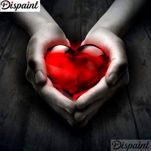 Dispaint Full Square/Round Drill 5D DIY Diamond Painting "Hand heart" Embroidery Cross Stitch 3D Home Decor A10753