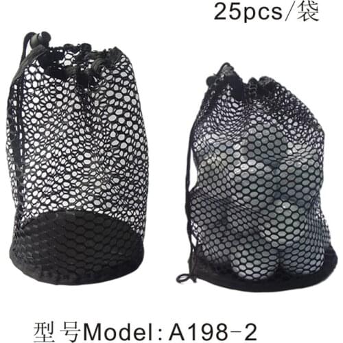 Nylon Mesh Net Bag Pouch Table Tennis Black Portable Storage Drawing String Closure Golf Ball Holder 12/25/50 Balls accessories