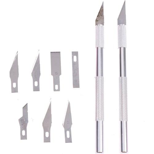 Non-slip Cutter Blades Engraving Craft Knives Metal Scalpel Knife Blades