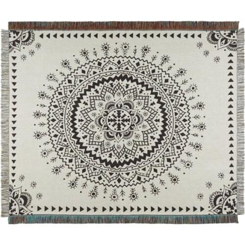 Nordic Indian Mandela Tapestry Geometric Decorative Blanket Casual Blanket Cotton Ethnic Style Bohemian Blanket blankets