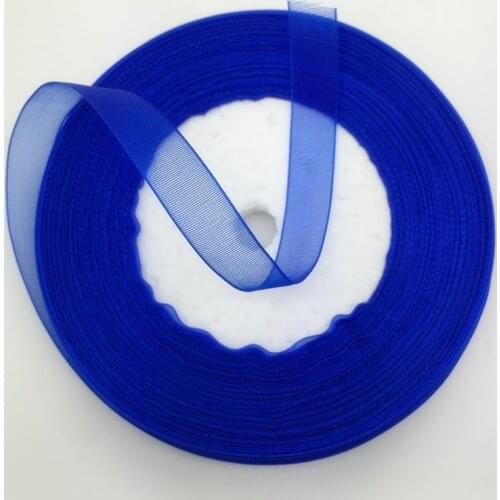 Wholesale 50 Yards 3/8" 10mm Blue Organza Ribbon Bow Wedding Decoration Lace Crafts