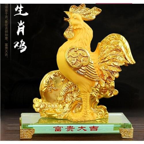 Sand Gold chicken Living Creativity of Chicken Home Jewelry Golden Home Decoration Desktop Wedding crafts