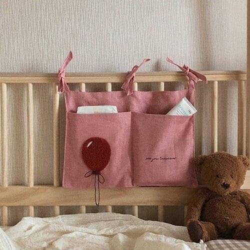 Baby Crib Storage Hanging Bag for Baby Diapers Stroller Pocket Newborns Feeding Bottle Mini Kid Toys Organizer Nappy Store Bags