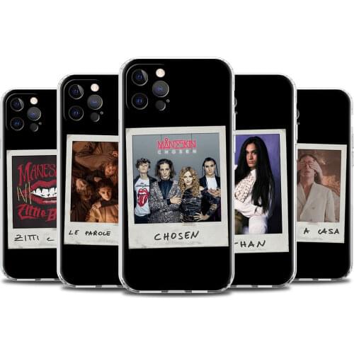 Clear Case For Apple iPhone 11 12 Pro 7 XR X XS Max 8 6 6S Plus 5 5S SE 2020 11Pro Soft Phone Covers Maneskin Damiano