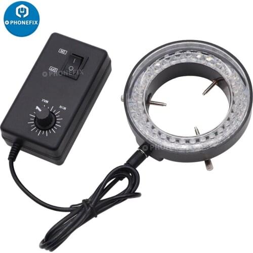 Adjustable 144 56LED Ring Light Lamp 6500K 100V-240V for Industrial Stereo Microscope Trinocular Microscope Digital Video Camera