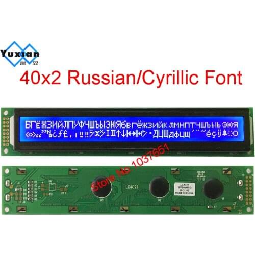 Russian cyrillic font 40x2 4002 4002a lcd module blue character display 5v LC4021 industial lcd WH4002A