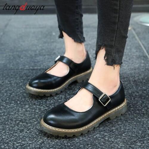 Student Shoes College Girl Student LOLITA Shoes JK Uniform Shoes PU Leather Ankle-strap Mary Jane Shoes platform shoes
