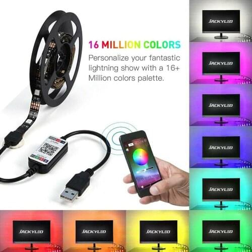 Led Light Strip RGB Tape Bluetooth APP Control USB Led Strip TV Background Wall Light Belt 5V Induction Intelligent Neon Tape