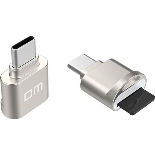 DM Mini Type C usb3.1 CR007 Micro SD TF Memory card reader for Macbook or smartphone with type c interface