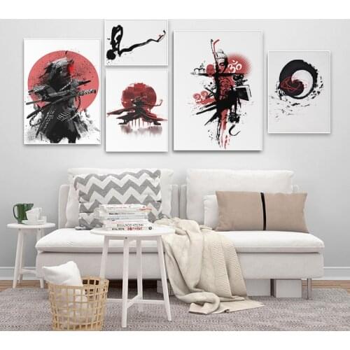 Japanese Ukiyoe HD Print Canvas Painting Art Poster Wall Pictures Samurai Ninja Katana for Living Room Home Decor Mural Cuadros
