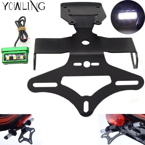 Z900 Motorcycle licence License Number Registration Plate Frame Holder Bracke Rear frame LED light For Kawasaki Z900 2017 2018