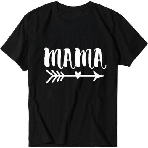 New Mothers Day Womens T-shirt Cute Tops Women Summer Top Tee O-neck MAMA Prints Women Tee Shirt Short Sleeve T-shirts