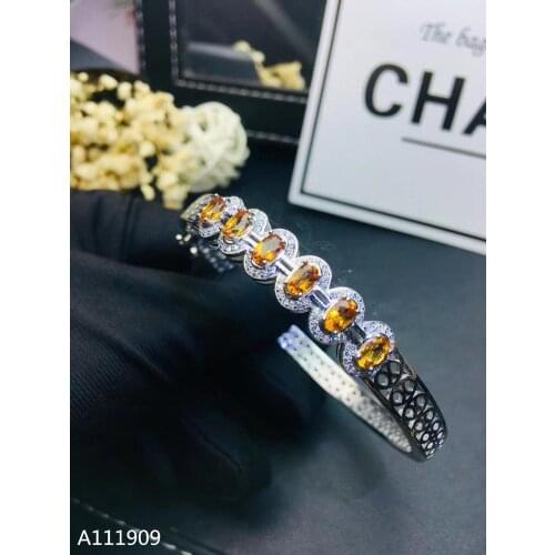 KJJEAXCMY boutique jewelry 925 sterling silver inlaid natural garnet gemstone female luxury bracelet support detection fine