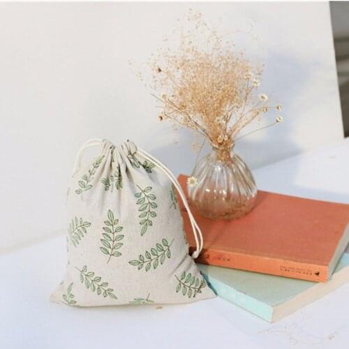 14X16CM 19X24CM 25X32CM Cotton Linen Gift Bag for Birthday Party Wedding Favor Holder Makeup Jewelry Packaging Pouch