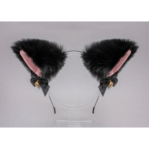 18-color masquerade halloween cosplay cat ears party costume bow bell headband