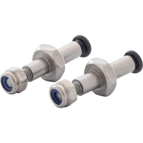 2Pcs Stainless Steel Metal Front Axle Cup Wheel Axle Cup for Losi 1/18 Mini-T 2.0 2WD Stadium RC Truck Car Upgrade Parts