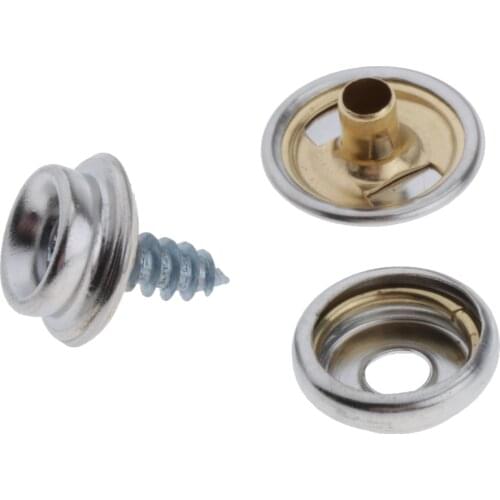 20 Sets Canvas Tarp Snap Button Boat Cover Upholstery Screw Fastener & Setter