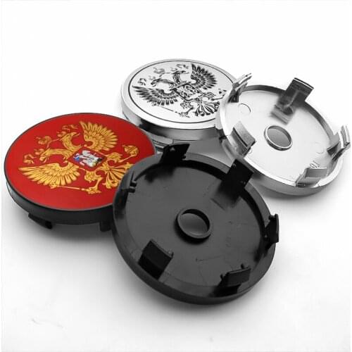 4PCS 56+60mm Coat of Arms of Russia Car Wheel Center Hub Caps Russian Federation Eagle Emblem Badge Sticker Decal Car styling