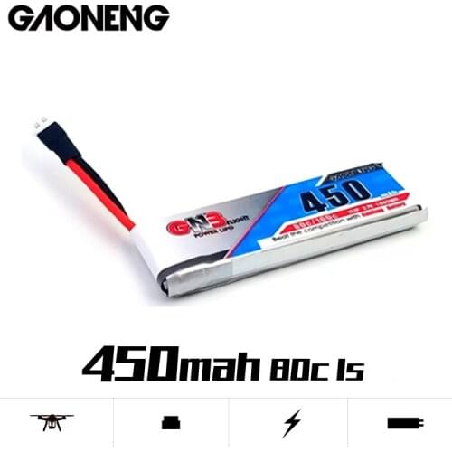 1Pcs GAONENG GNB HV Rechargeable Battery 1S 3.7V 450mAh 80C/160C For RC Quadcopter FPV Racing DroneS Parts