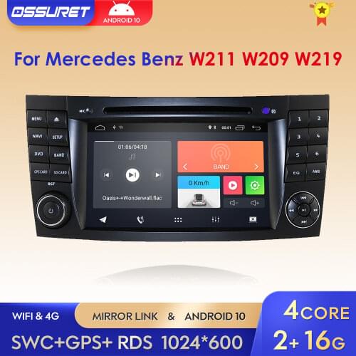 Clearance Price Android10 IPS 2G+16G Car DVD Multimedia Player for Mercedes Benz E-class W211 W463 W219 W209 Wifi 4G BT SWC OBD2