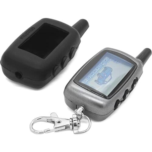 10PCS twage A6 LCD Remote Controller Keychain +Silicone Case For Vehicle Security Two Way Car Alarm StarLine A6 Keychain