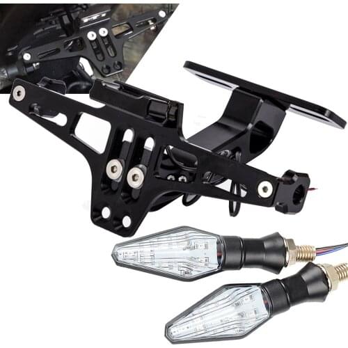 Motorcycle Adjustable Angle Rear License Plate Mount Holder Bracket for Honda GROM MSX 125 CB300F CB300R CB400 CB500F CB650F