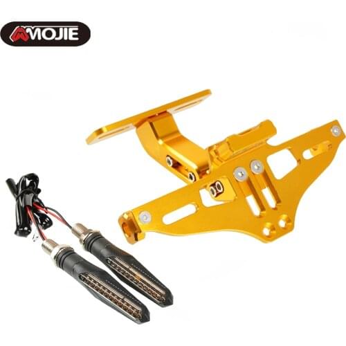 For Kawasaki ZX1100 ZX-11 ZZR 1100 ZZR1100 1990-2001 1991 1992 Motorcycle License LED Lamp Number Plate Frame Holder Bracket