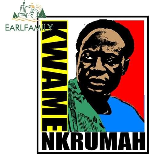 EARLFAMILY 13cm x 10.6cm for Kwame Nkrumah Waterproof Car Sticker Air Conditioner Motorcycle Decal Motocycle Helmet Assessoires