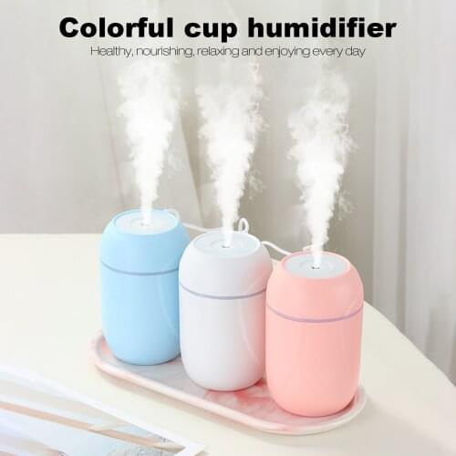 Hot Sale 260ML Mini Air Humidifier Colorful Night Light Desktop Portable Aroma Essential Oil Diffuser Mist Maker for Car Home