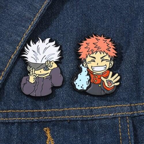 Hot Selling Anime Jujutsu Kaisen Lapel Pin Women Men Cute Jewelrys Accessories Handmade Brooch Clasp Jewelry For Fans Gift