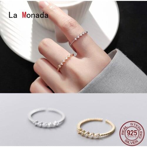La Monada 51mm-57mm Silver Ring 925 Korean Rings For Women Silver 925 Sterling Jewelry Plain Stylish Rings For Girls Beautiful