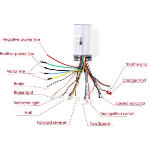 Controller Box 48V 1800W Electric Bicycle E-bike Scooter Brushless DC Motor Speed Controller